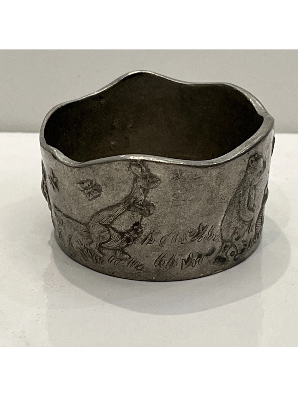 Rare Danforth Pewter Winnie the Pooh and Friends Candle/Votive holder BASE only.